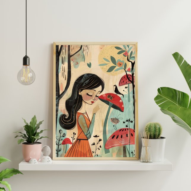 Nordic Floral Abstract Geometric Poster 12x18 (Creator Uploaded)