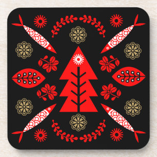 Nordic Folk Art Fish Coaster