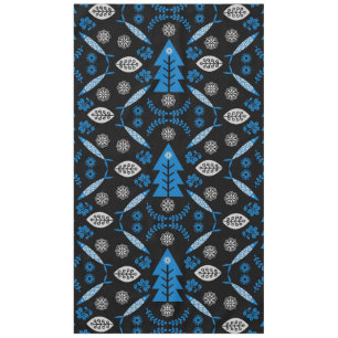 Nordic Folk Art Fish Tablecloth