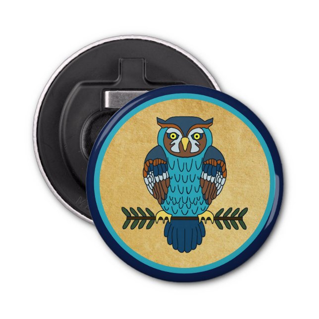 Nordic Folk Art Owl Bottle Opener (Front)