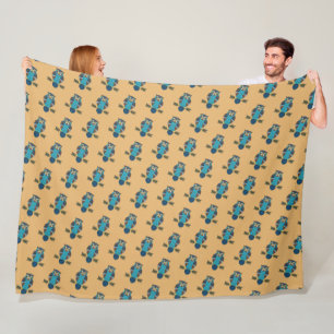 Nordic Folk Art Owl Fleece Blanket