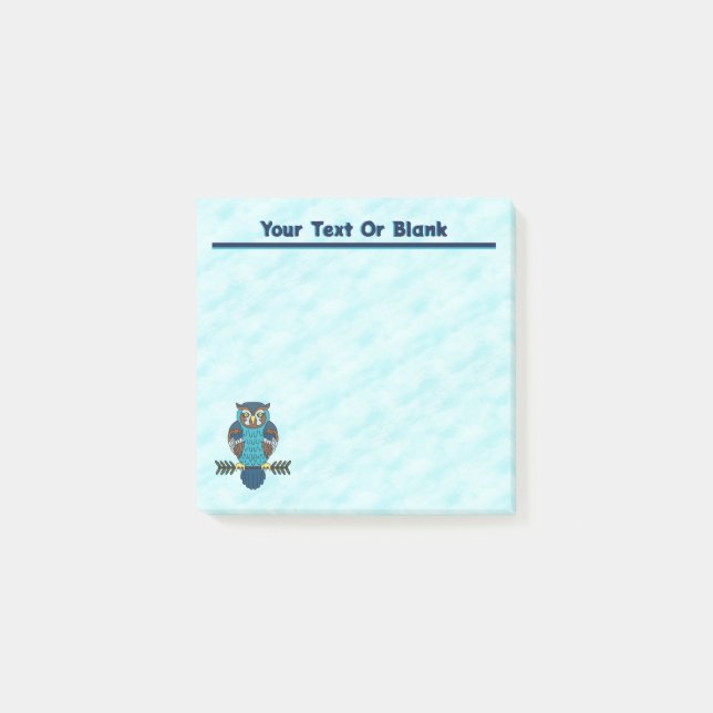 Nordic Folk Art Owl Post-it Notes (Front)