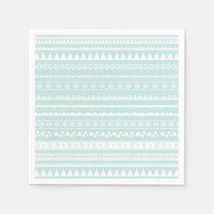 Nordic Folk Print Holiday Paper Napkin