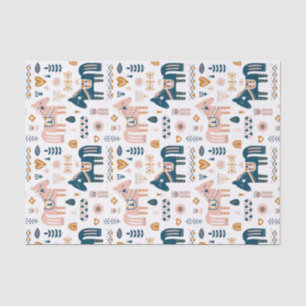 Nordic Folkart Horse Tissue Paper