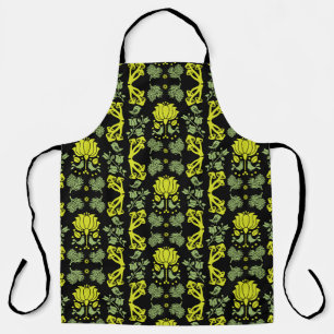 Nordic Forest Mushroom Folk Art Apron