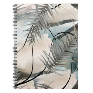 Nordic Geometric Floral Marble Notebook