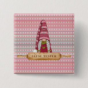 Nordic Gnome Lefse Tester 15 Cm Square Badge