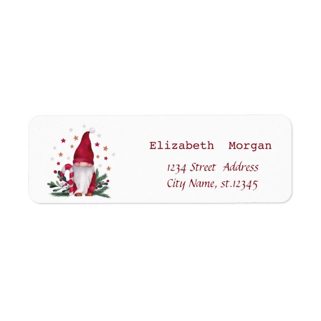 Nordic Gnome Pine Tree Branches Merry Christmas (Front)
