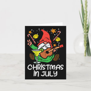 Nordic Gnome Santa Playing Guitar Christmas In Jul Card