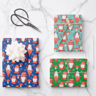 nordic gnomes Swedish Tomte christmas Wrapping Paper Sheet