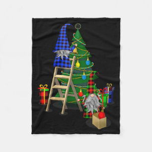 Nordic Gnomes Winter Christmas Swediomte Elves Fleece Blanket