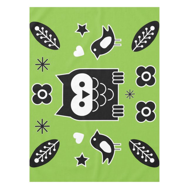 Nordic Horse Folk Art Gift Tablecloth (Front)