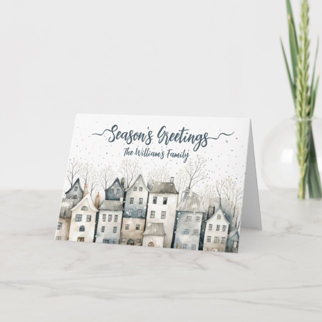 Nordic Houses Folded Greeting Card (Front)