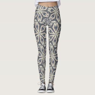 Nordic Icelandic snowflake design Leggings