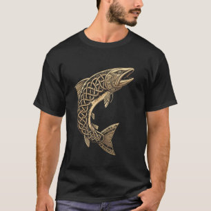 Nordic Knotwork Fish u2013 Norse & Viking Angler T-Shirt