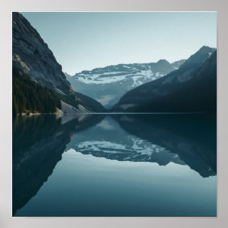 Nordic Lake Reflection Poster