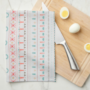 Nordic Light Winter Pattern Tea Towel