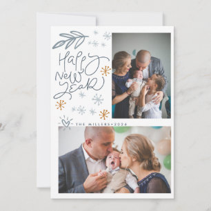 Nordic Merry Christmas Family Photo Christmas  Holiday Card