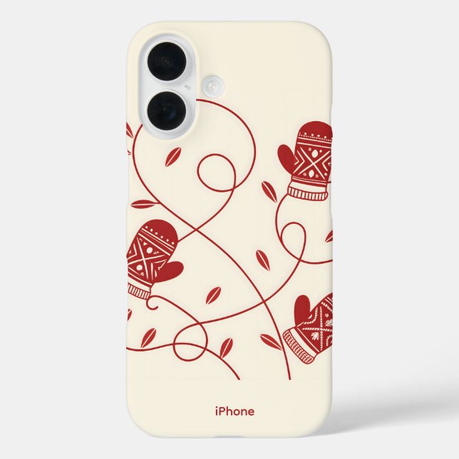 Nordic Mitten iPhone 16 Case (Back)