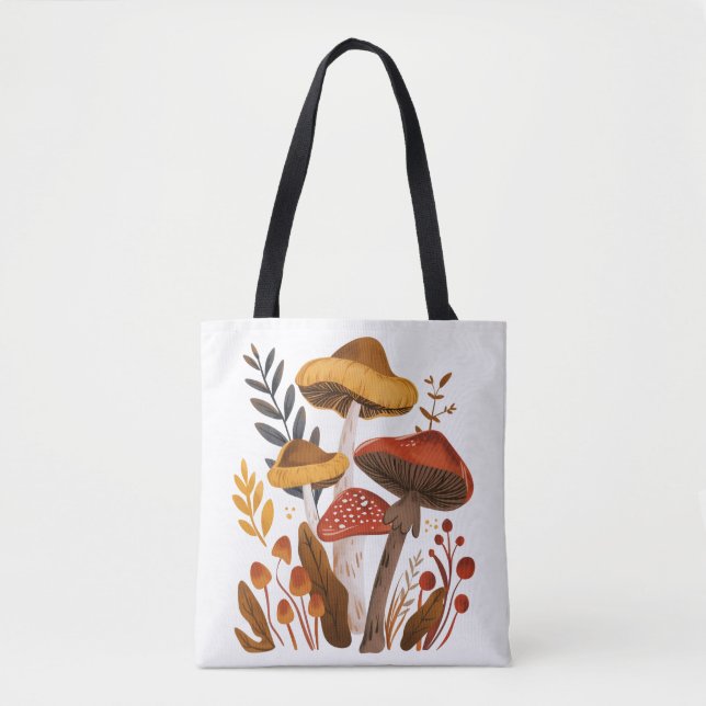 Nordic Mushrooms Tote Bag (Front)