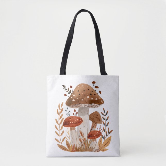 Nordic Mushrooms Tote Bag (Front)