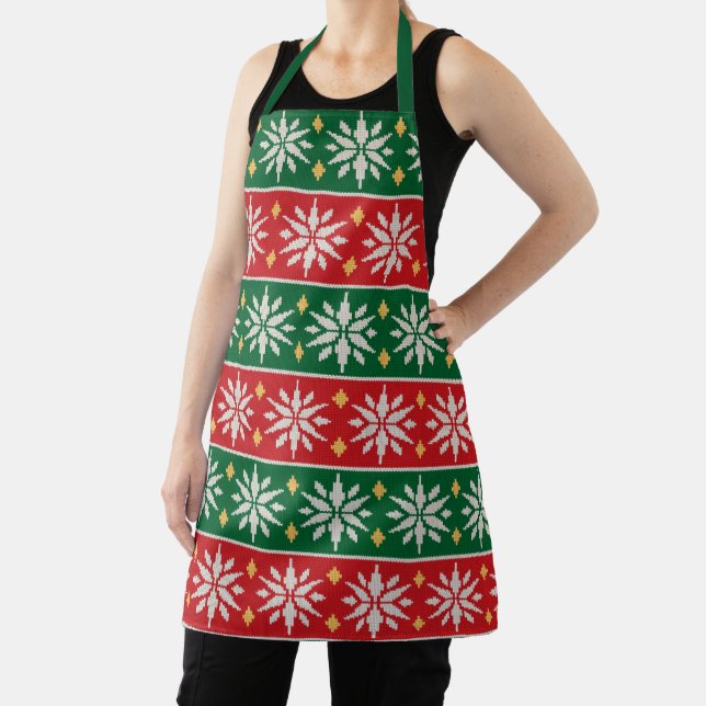 Nordic Noel Knit Apron (Insitu)
