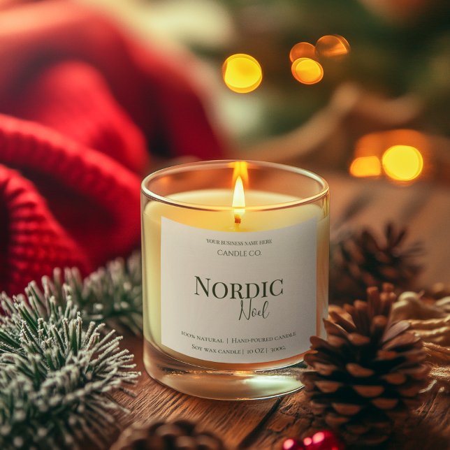 Nordic Noel Pine & Birch Candle Label (Creator Uploaded)