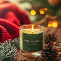 Nordic Noel Pine & Birch Candle Label