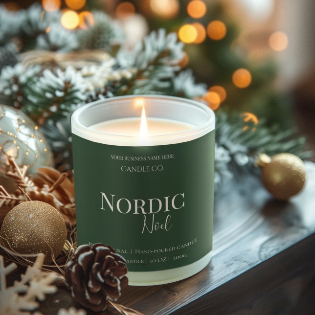 Nordic Noel Pine & Birch Candle Label (Creator Uploaded)