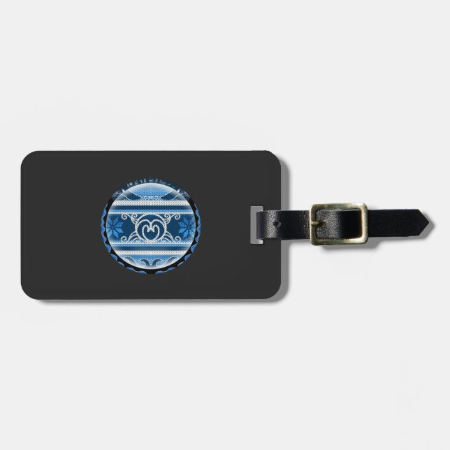 Nordic North Christmas Luggage Tag (Front Horizontal)