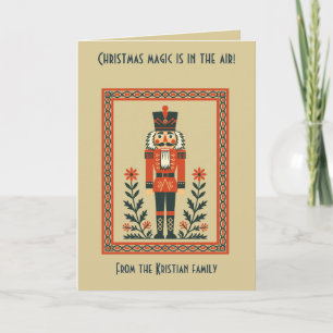 Nordic Nutcracker Toy Soldier Christmas Minimal St Card