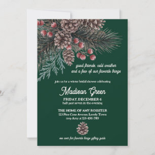 Nordic Pine Favourite Things Bridal Shower Invitation
