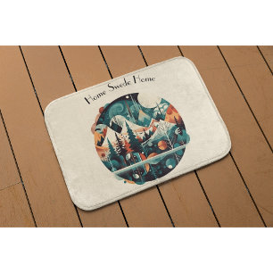 Nordic Pines & Peaks, custom Bath Mat