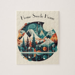 Nordic Pines & Peaks, custom Jigsaw Puzzle