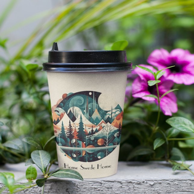 Nordic Pines & Peaks, custom Paper Cups (Creator Uploaded)