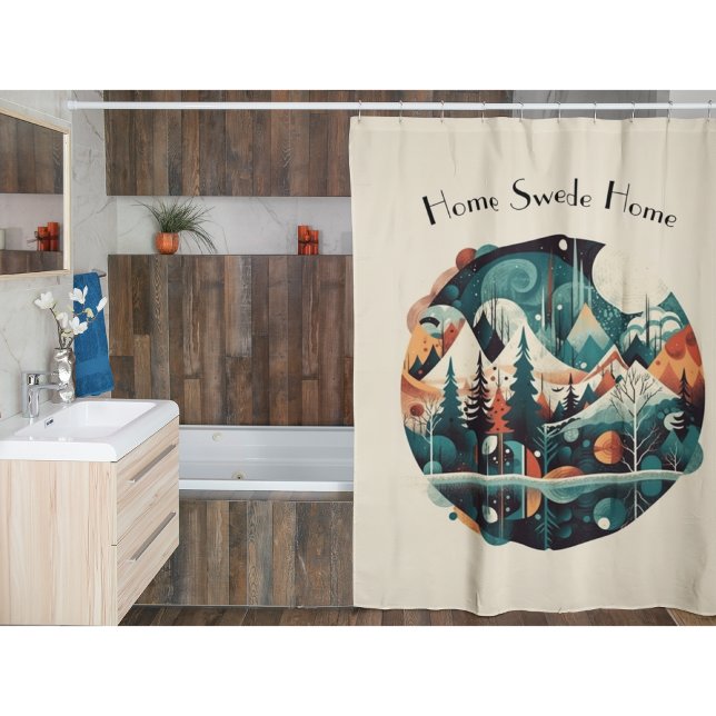 Nordic Pines & Peaks, custom Shower Curtain (Creator Uploaded)