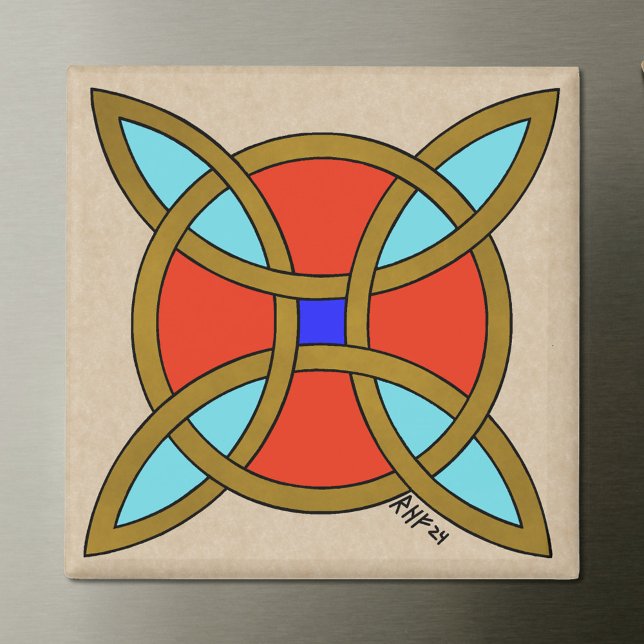 Nordic Protection from Witchcraft or Witch's Knot Magnet (Nordic Protection from Witchcraft or Witch's Knot Magnet on Steel Fridge)