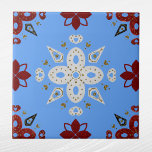 Nordic Red Gold Blue Scandinavian Graphic Tile<br><div class="desc">Nordic design in red,  blue,  and gold</div>