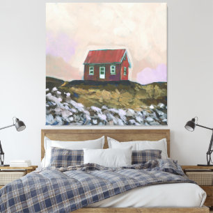 Nordic Red House Canvas Print