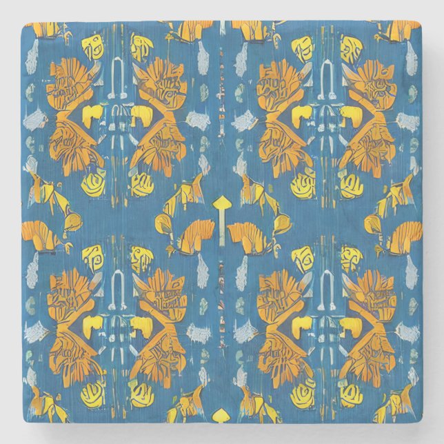 Nordic Reflections - An Ode to Svenskt Tenn Stone Coaster (Front)