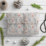 Nordic Reindeer Christmas Tree Floral Grey  Wrapping Paper<br><div class="desc">Get ready to spread some holiday cheer with Light Grey Nordic Reindeer Christmas Tree Floral Holiday wrapping paper! This high-quality Scandinavian Christmas-themed wrapping paper perfectly captures the festive spirit of the season. It features a beautiful pattern –including a central Christmas tree, reindeer, foxes and snowflakes – set against a light...</div>