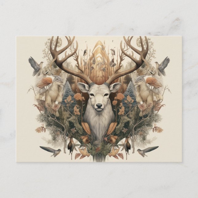 Nordic Retro Pagan Artistic Postcard (Front)