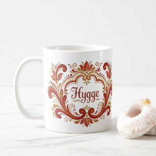 Nordic Rosemaling Mug, “Hygge” Scandinavian Coz Coffee Mug