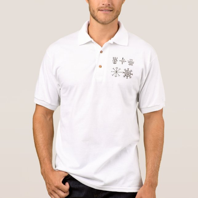 NORDIC RUNES SYMBOLISM POLO SHIRT (Front)