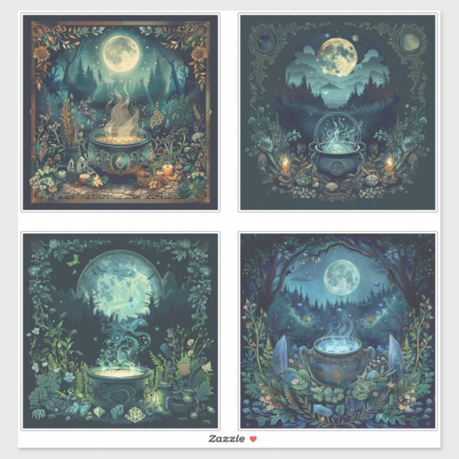 Nordic Samhain Sticker Set - Witch's Cauldron (Sheet)