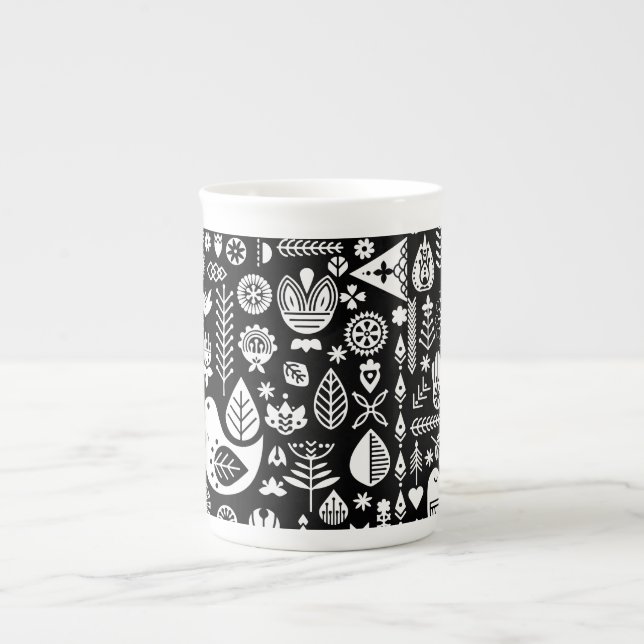 Nordic Scandinavian Christmas  Bone China Mug (Front)