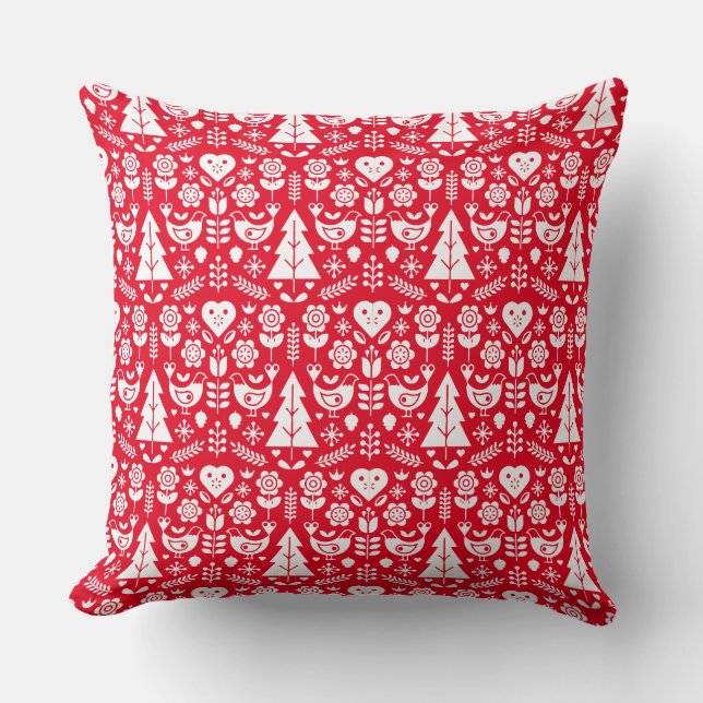Nordic Scandinavian Christmas Decorations Cushion (Front)