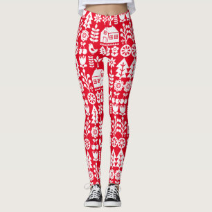 Nordic Scandinavian Christmas Leggings