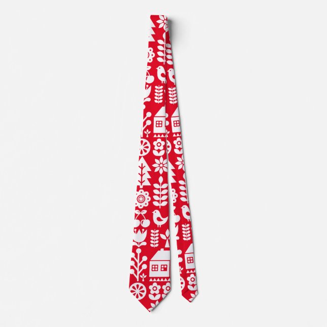 Nordic Scandinavian Christmas Tie (Front)