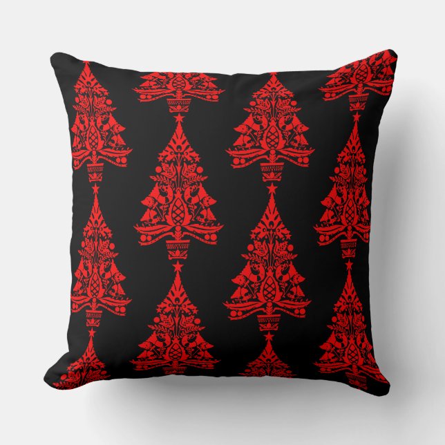 Nordic Scandinavian Christmas Tree Decorations Cushion (Front)